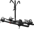 Electric bicycle frame with locking hook, suitable for dual bicycle mounts for cars, trucks, SUVs, campers, and trailers. It is suitable for heavy-duty tires, mountain bikes, electric bicycles, EMTB and standard bicycles. The load-bearing capacity re