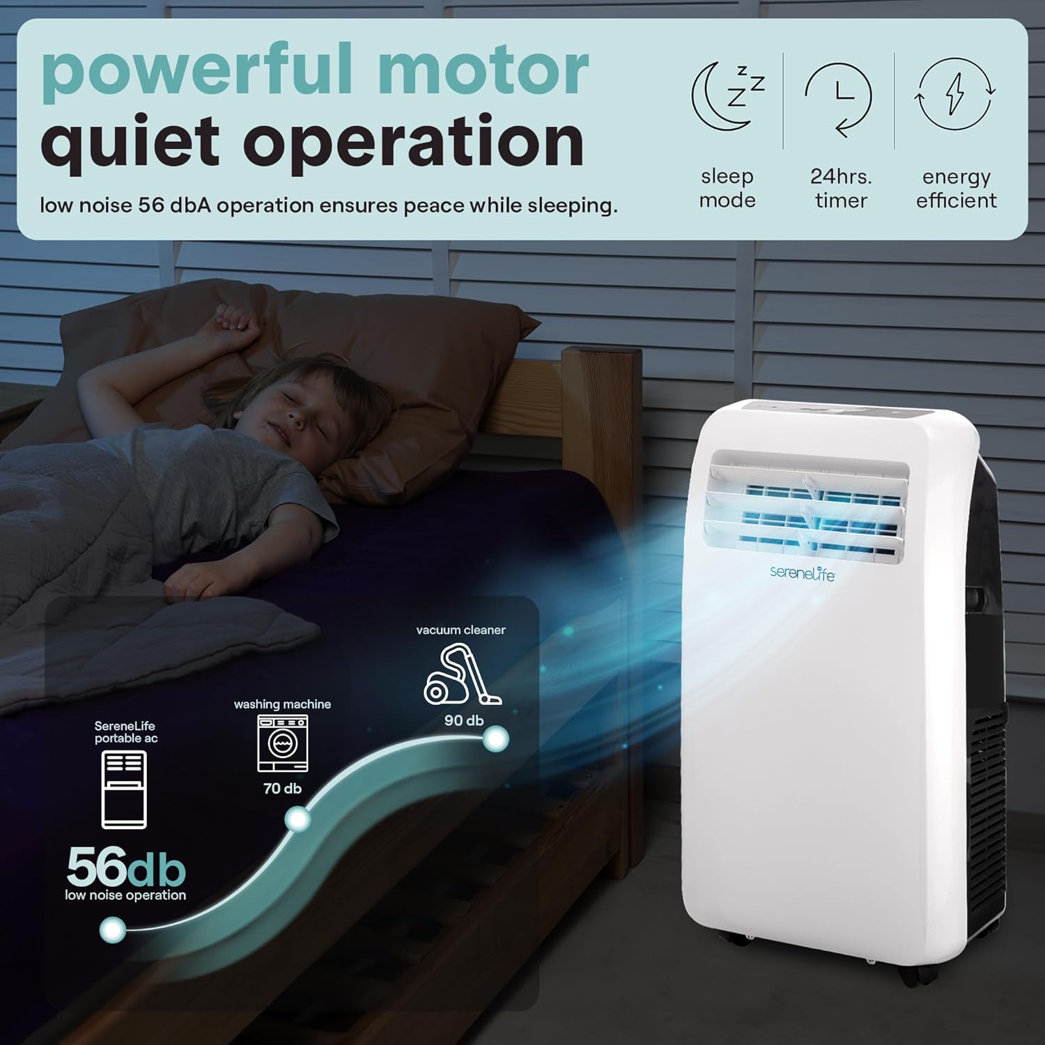 10,000 BTU Portable Air Conditioner– 4-in-1 AC Unit w/Cooling, Dehumidifier, Heater, & Fan– Includes Remote Control, Window Mount Kit, Quiet Operation, 24-Hour Timer