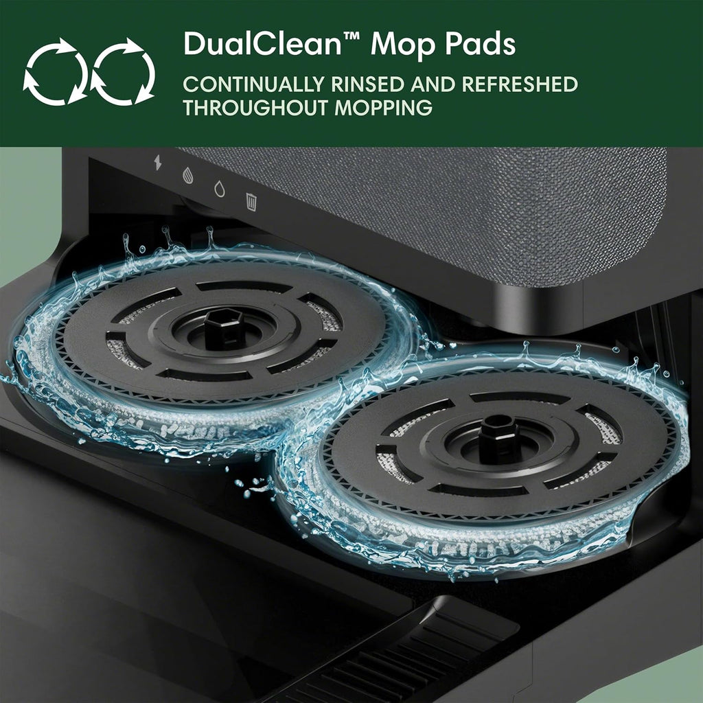 Combined robot vacuum mop + automatic cleaning platform - expandable rotating mop pad, automatic emptying, pad cleaning and heating drying, automatic cleaning, obstacle recognition and avoidance, laser radar navigation