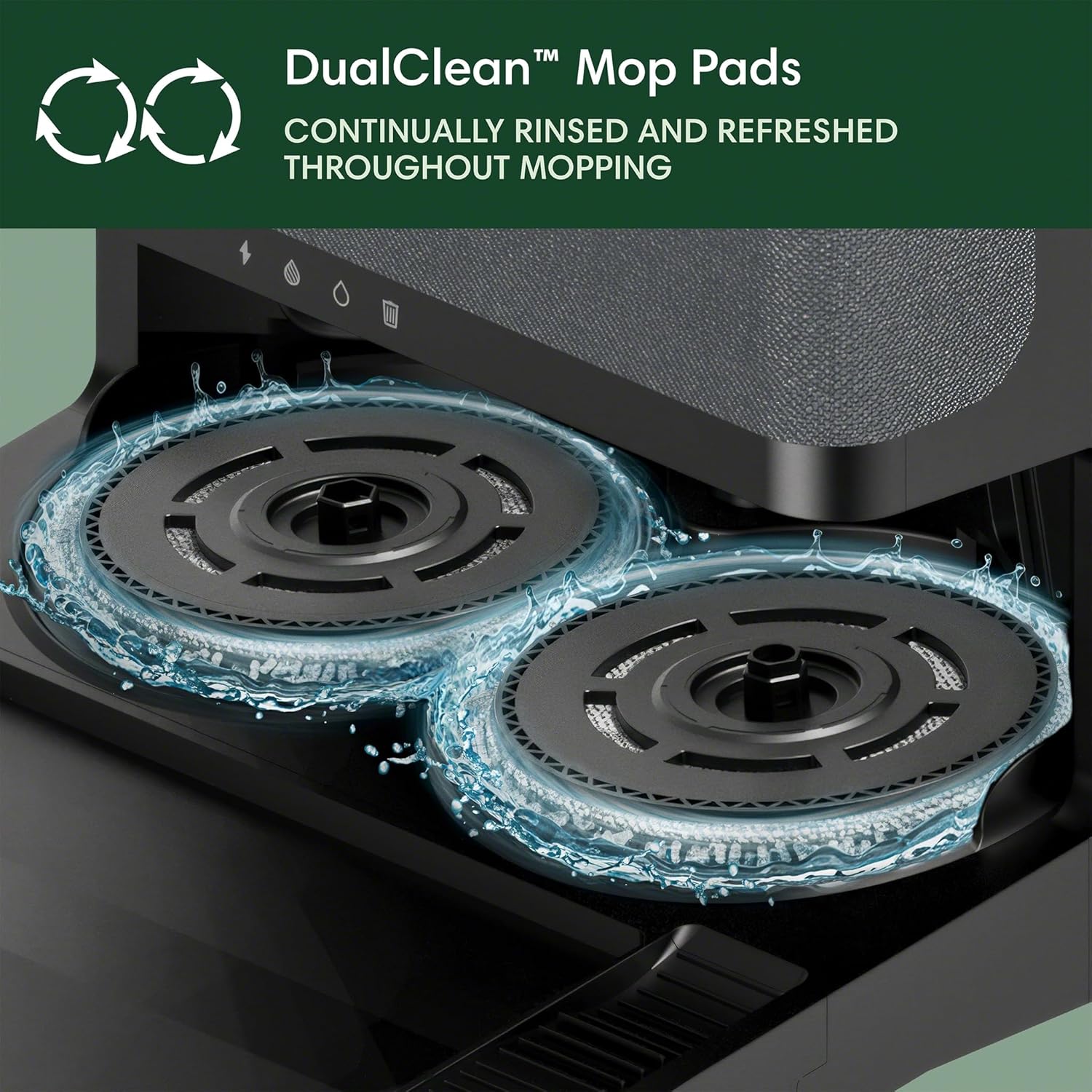Combined robot vacuum mop + automatic cleaning platform - expandable rotating mop pad, automatic emptying, pad cleaning and heating drying, automatic cleaning, obstacle recognition and avoidance, laser radar navigation