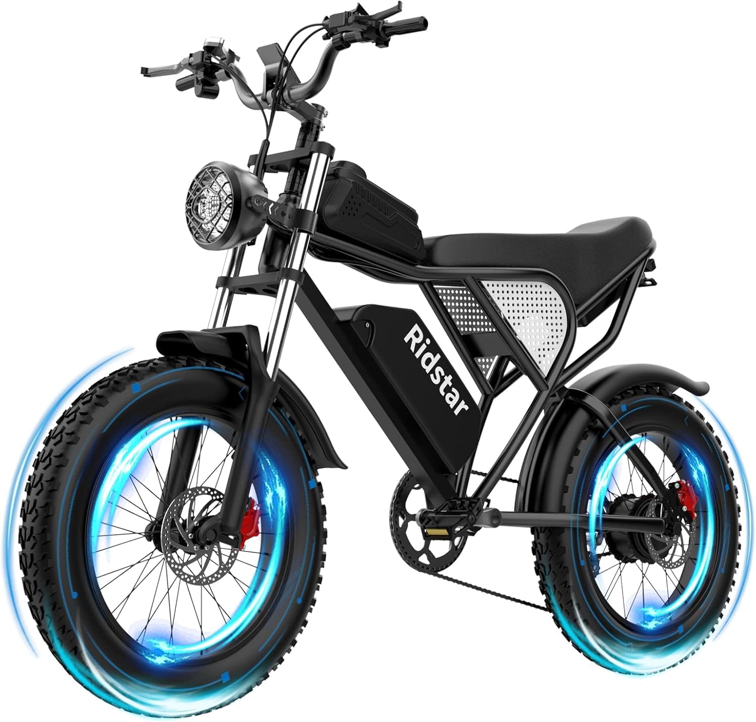 Electric Bike for Adults, 1000W, 25/30MPH,48V,20/15AH Battery, Max 50-75 Miles Electric Motorcycle, 20" Fat Tire Dirt Bik