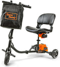 Adult-sized passport-style folding scooter - foldable, three-wheel design, suitable for air travel - range up to 13 miles, equipped with 2 detachable 44.4V lithium-ion batteries and charger (weighing 275 pounds)