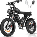Electric Bike for Adults, 1000W, 25/30MPH,48V,20/15AH Battery, Max 50-75 Miles Electric Motorcycle, 20" Fat Tire Dirt Bik
