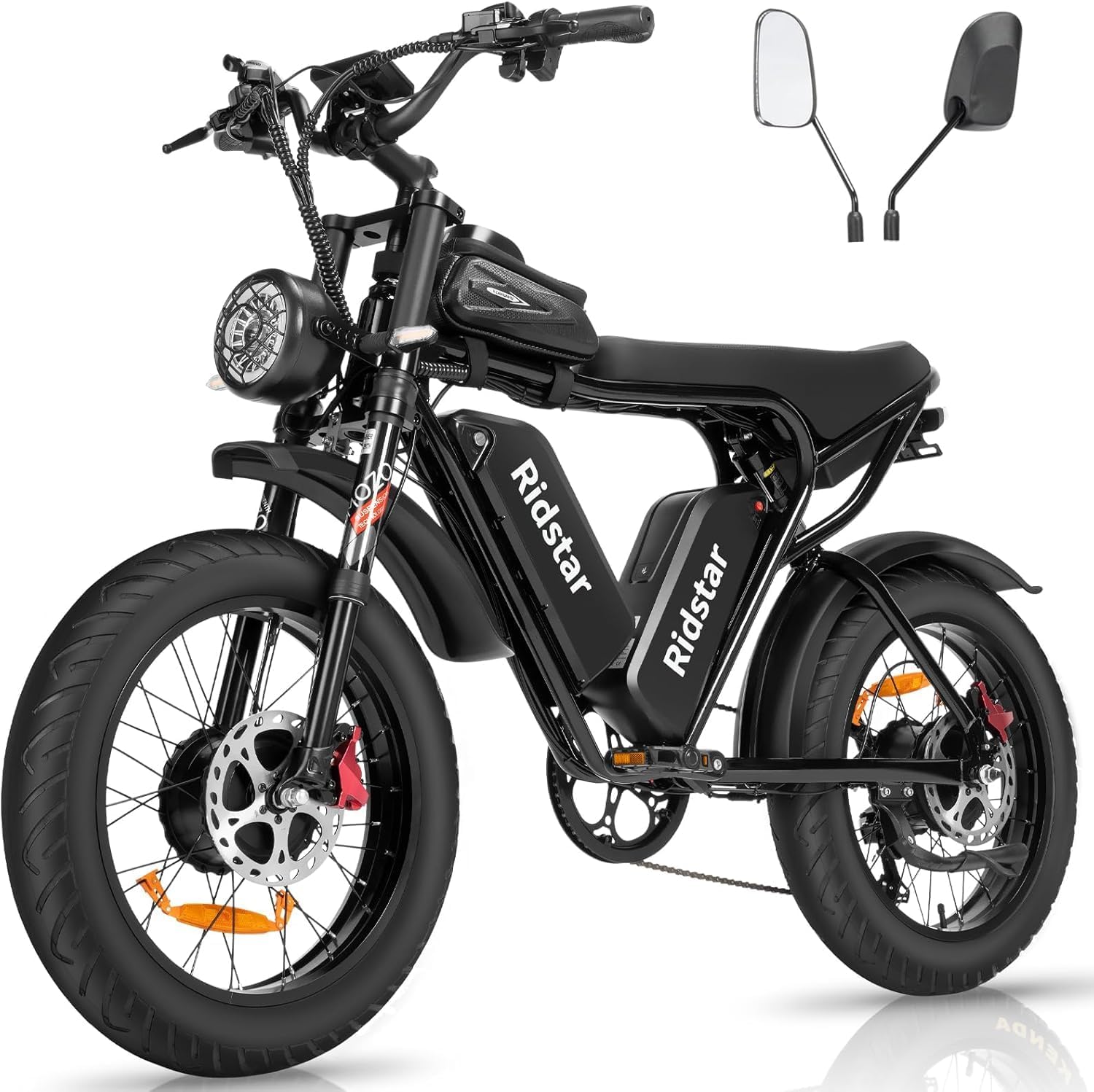 Electric Bike for Adults, 1000W, 25/30MPH,48V,20/15AH Battery, Max 50-75 Miles Electric Motorcycle, 20" Fat Tire Dirt Bik
