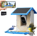 Smart Bird Feeder Camera - 4MP 2.5K Full HD, 64G TF Card Included, Solar Powered Wireless, Auto Capture Bird Video & Notify Detected Birds, AI Identify 11000+ Birds Feed Watching Camera
