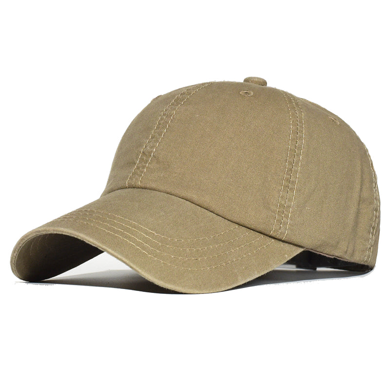 Vintage Washed Cotton Cap — Adjustable Casual Baseball Hat