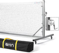 A high-quality wheeled squash net, easy to move, in line with tournament specifications, with a non-collapse design and a winch system, is perfect for outdoor courts and indoor gym floors.
