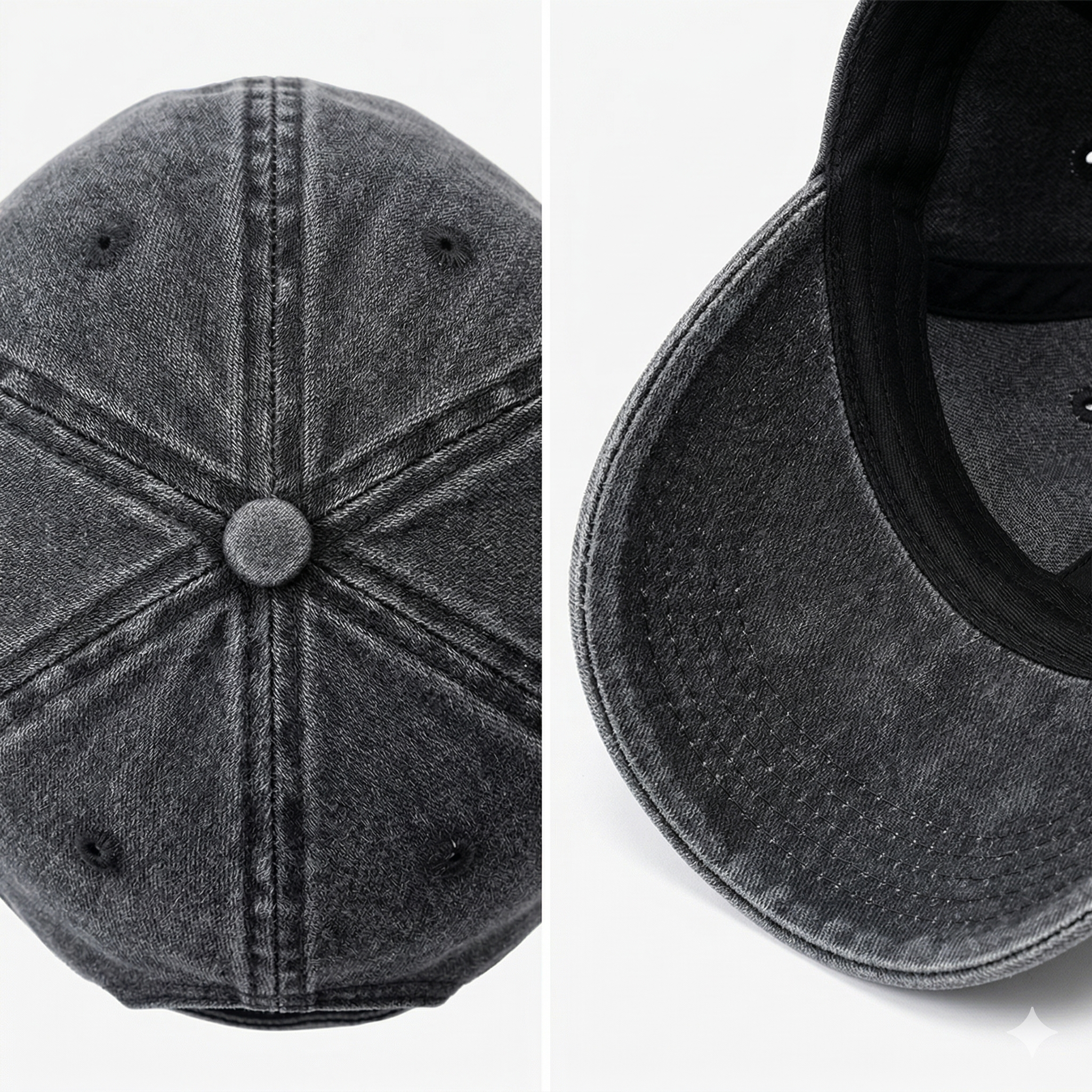 Retro Distressed Denim Cap — Washed Casual Baseball Hat
