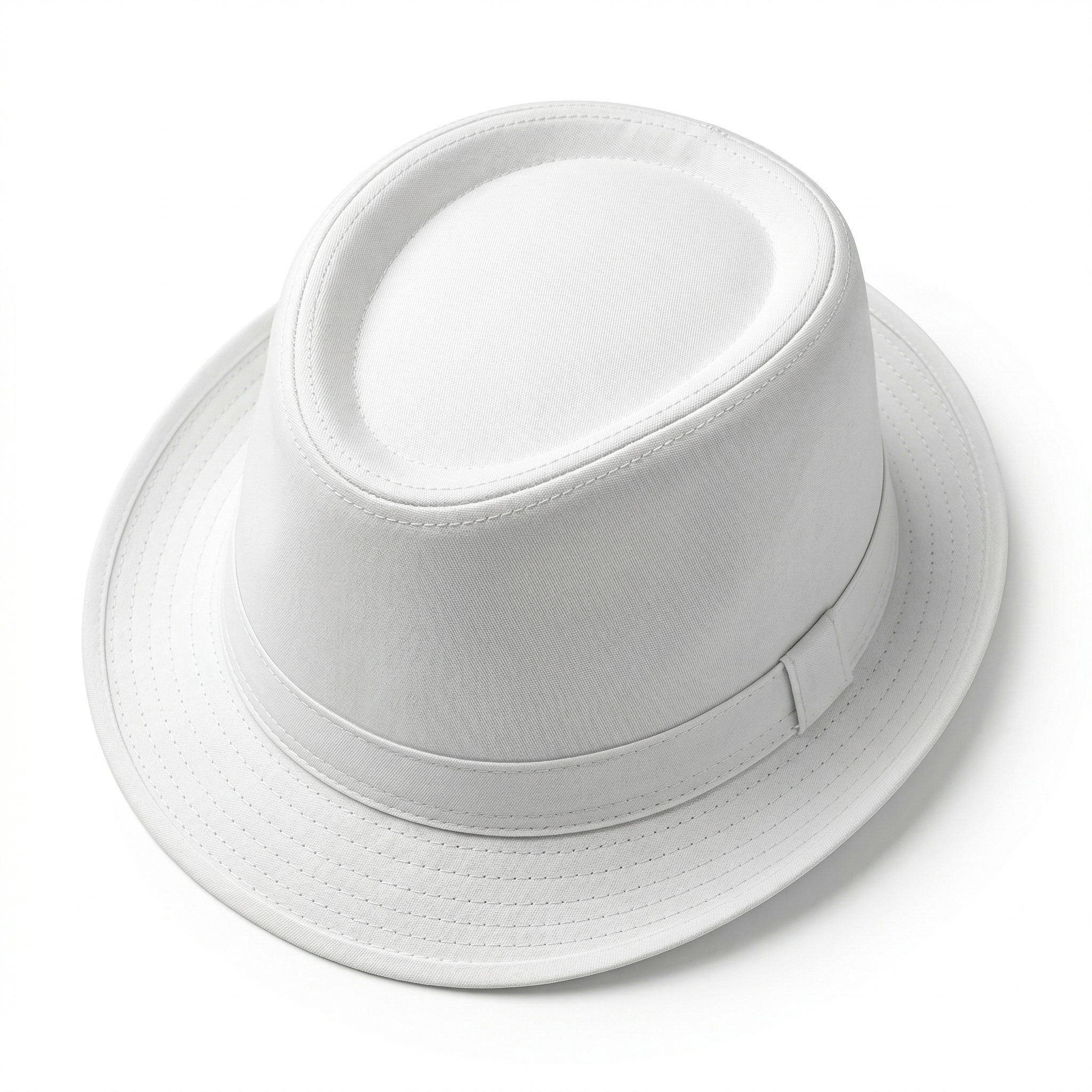 Men’s Retro Fedora Hat — Wide Brim Classic Flat Top