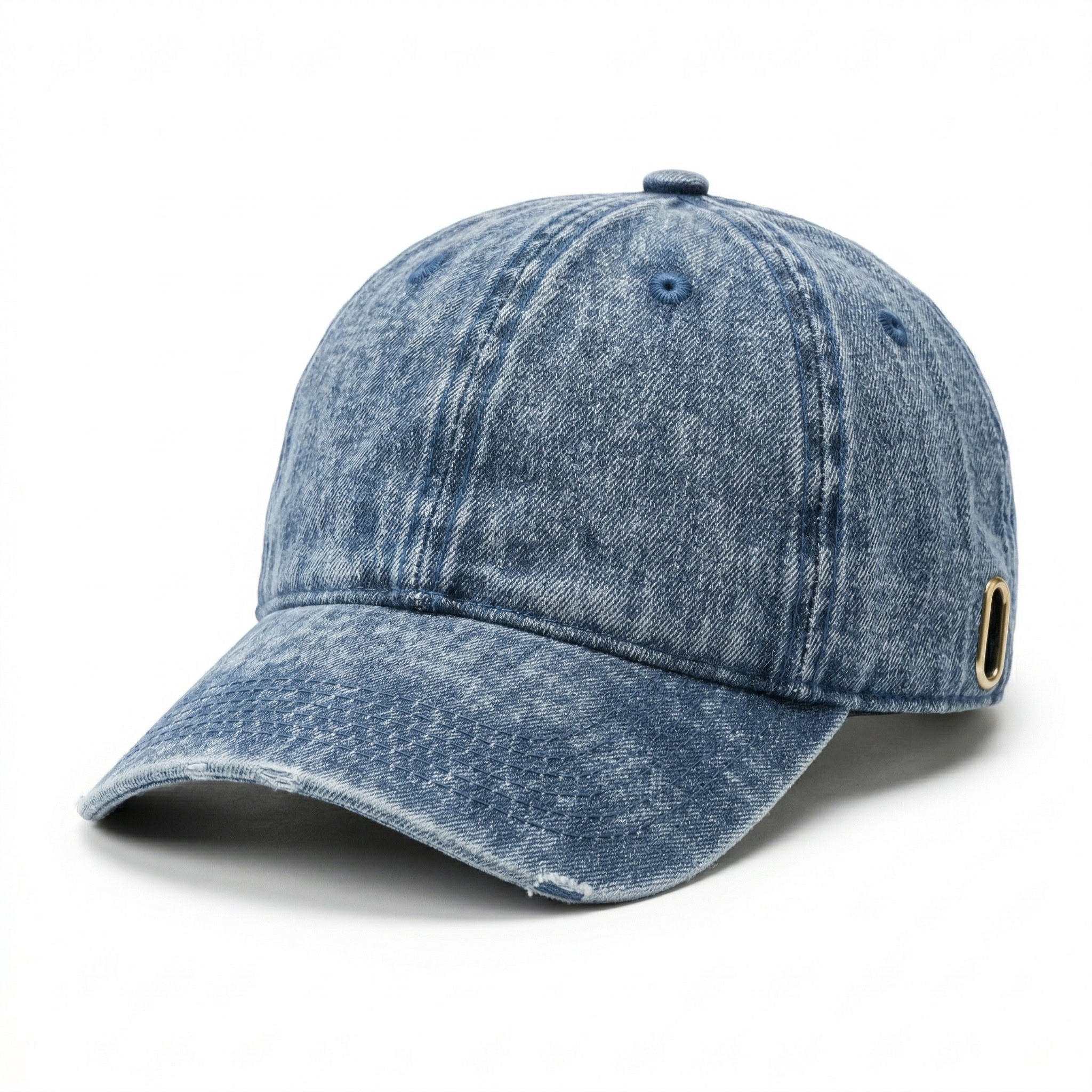 Retro Distressed Denim Cap — Washed Casual Baseball Hat