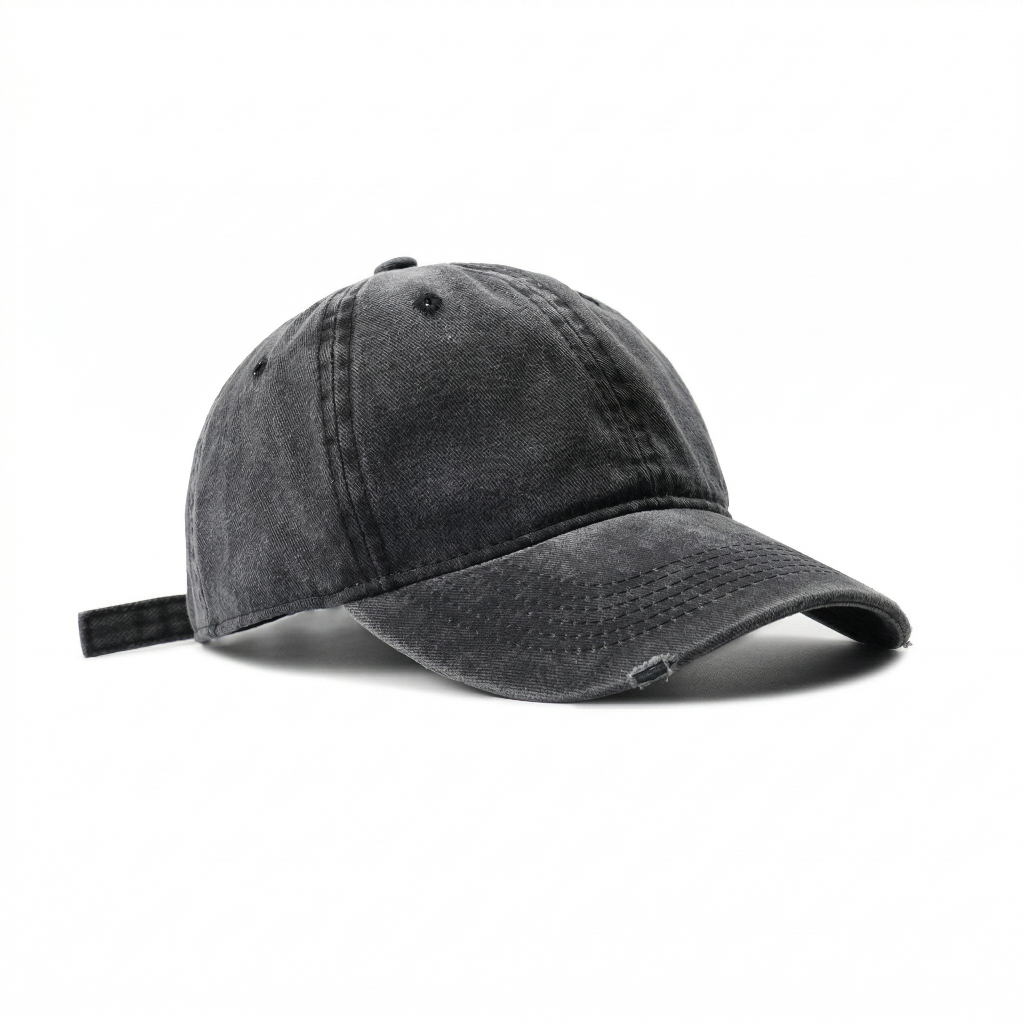 Retro Distressed Denim Cap — Washed Casual Baseball Hat