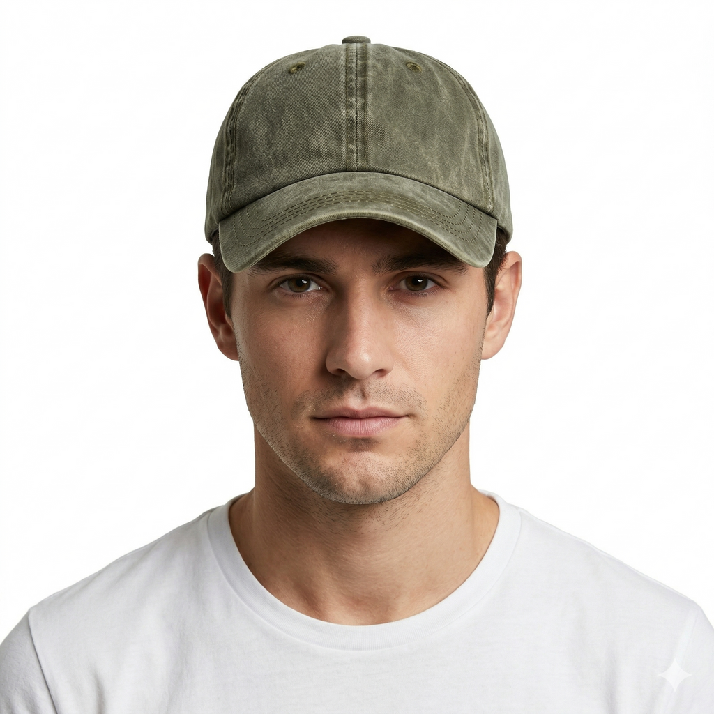 Vintage Washed Cotton Cap — Adjustable Casual Baseball Hat