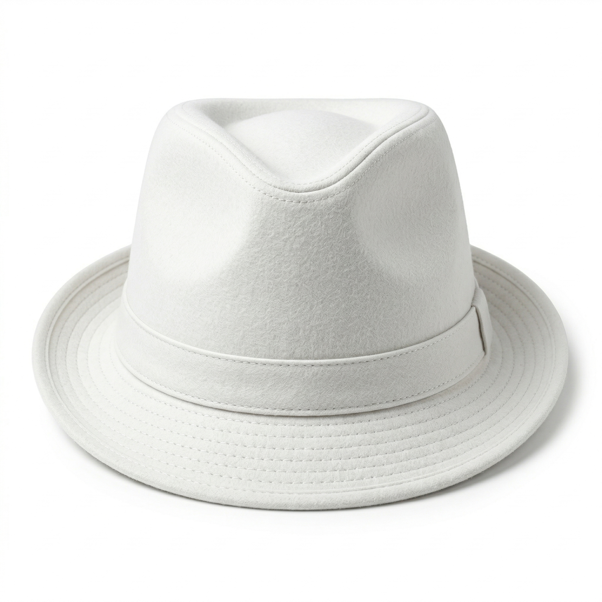 Men’s Retro Fedora Hat — Wide Brim Classic Flat Top