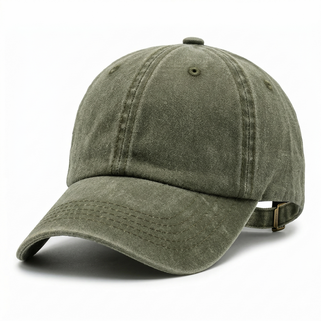 Vintage Washed Cotton Cap — Adjustable Casual Baseball Hat