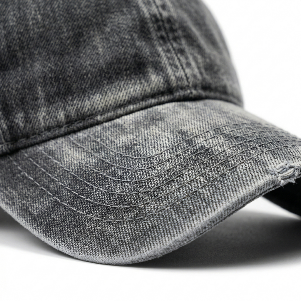 Retro Distressed Denim Cap — Washed Casual Baseball Hat