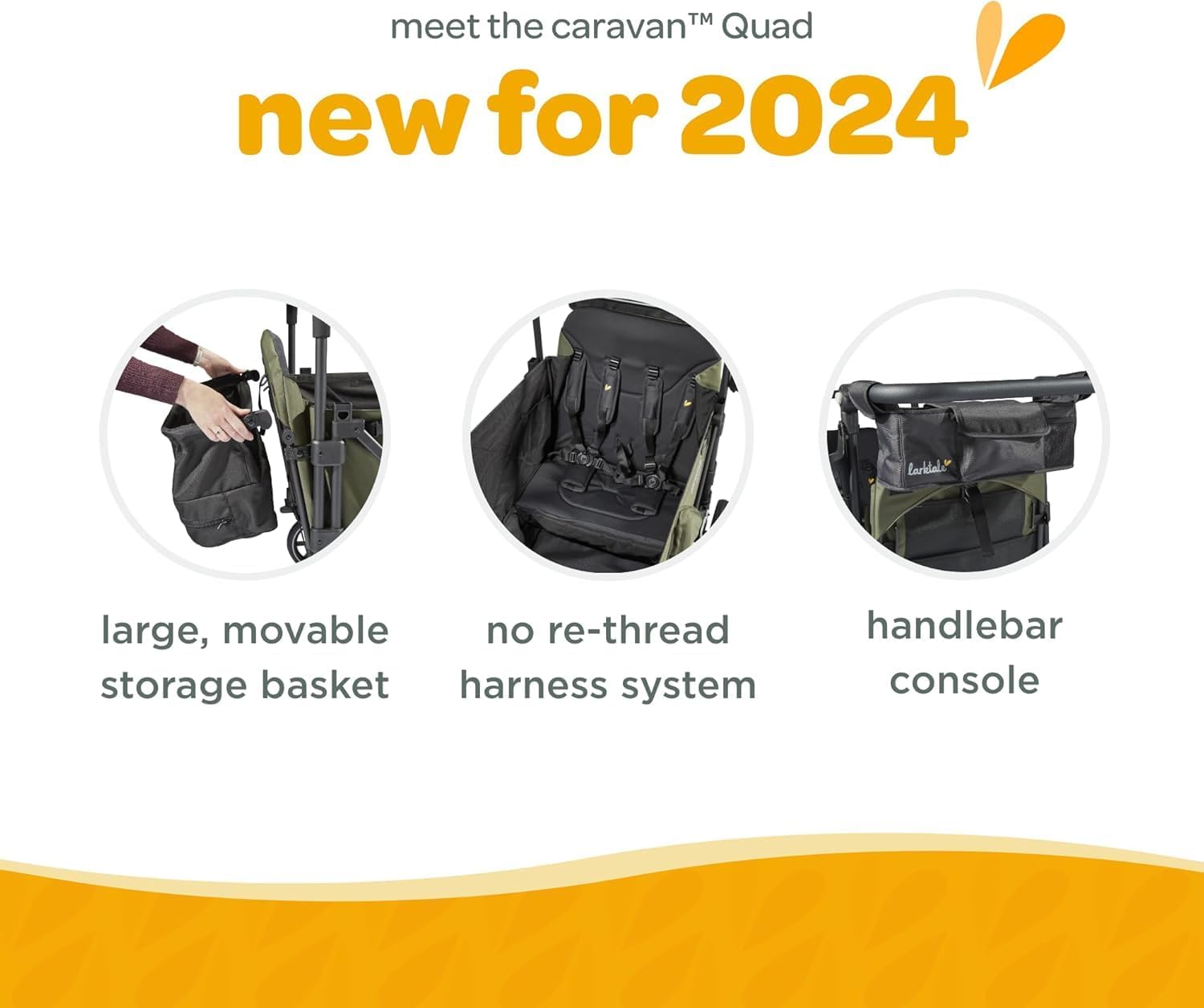 Foldable Stroller/Wagon for Kids & Babies - Seats up to Four Passengers - 214 lbs Total Weight Capacity - Dual Sun Canopies, Adjustable Handlebar