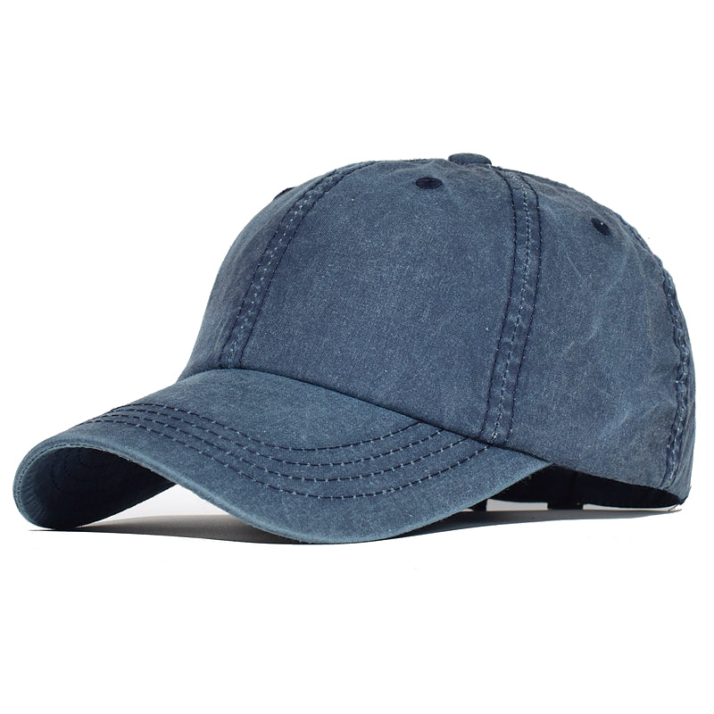 Vintage Washed Cotton Cap — Adjustable Casual Baseball Hat
