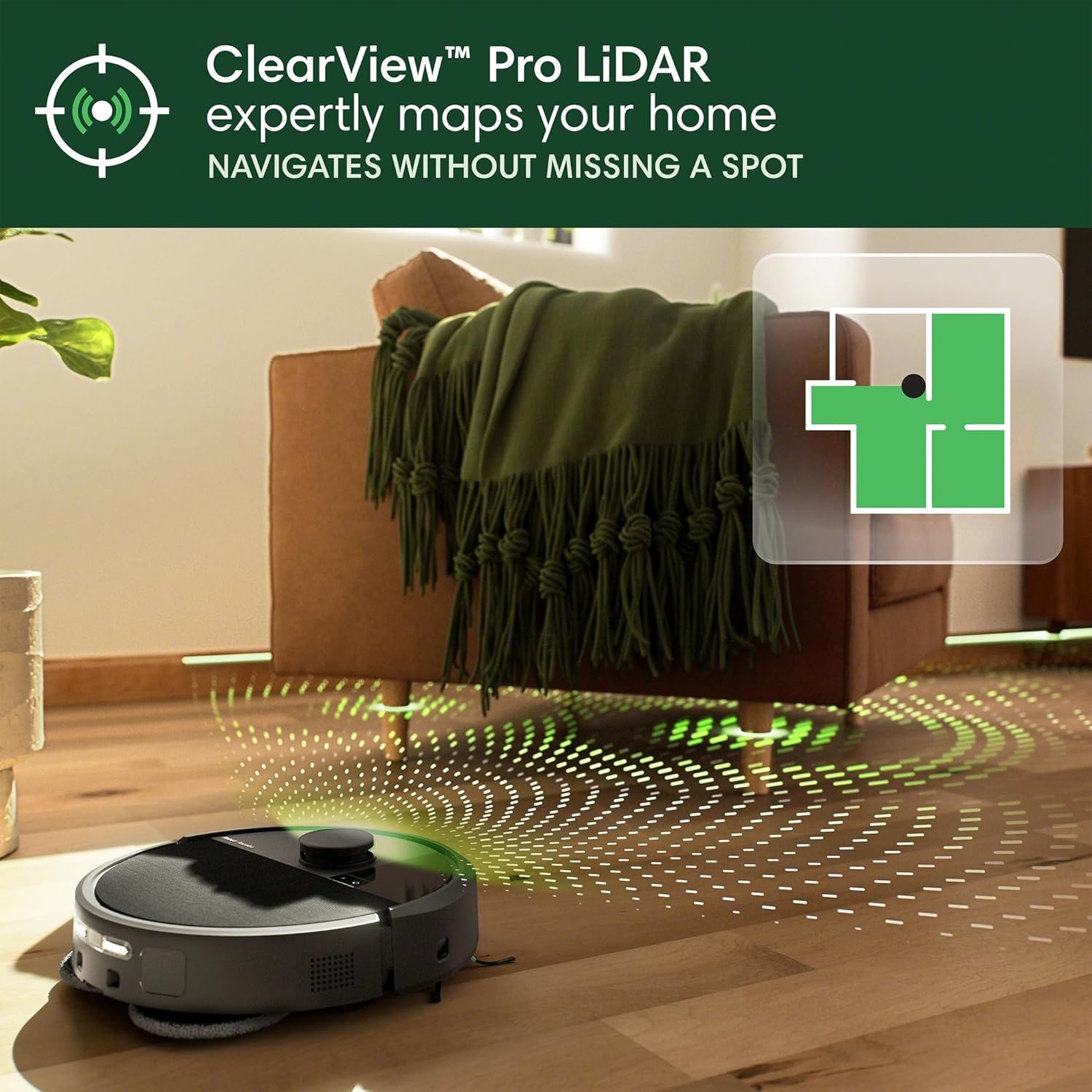 Combined robot vacuum mop + automatic cleaning platform - expandable rotating mop pad, automatic emptying, pad cleaning and heating drying, automatic cleaning, obstacle recognition and avoidance, laser radar navigation
