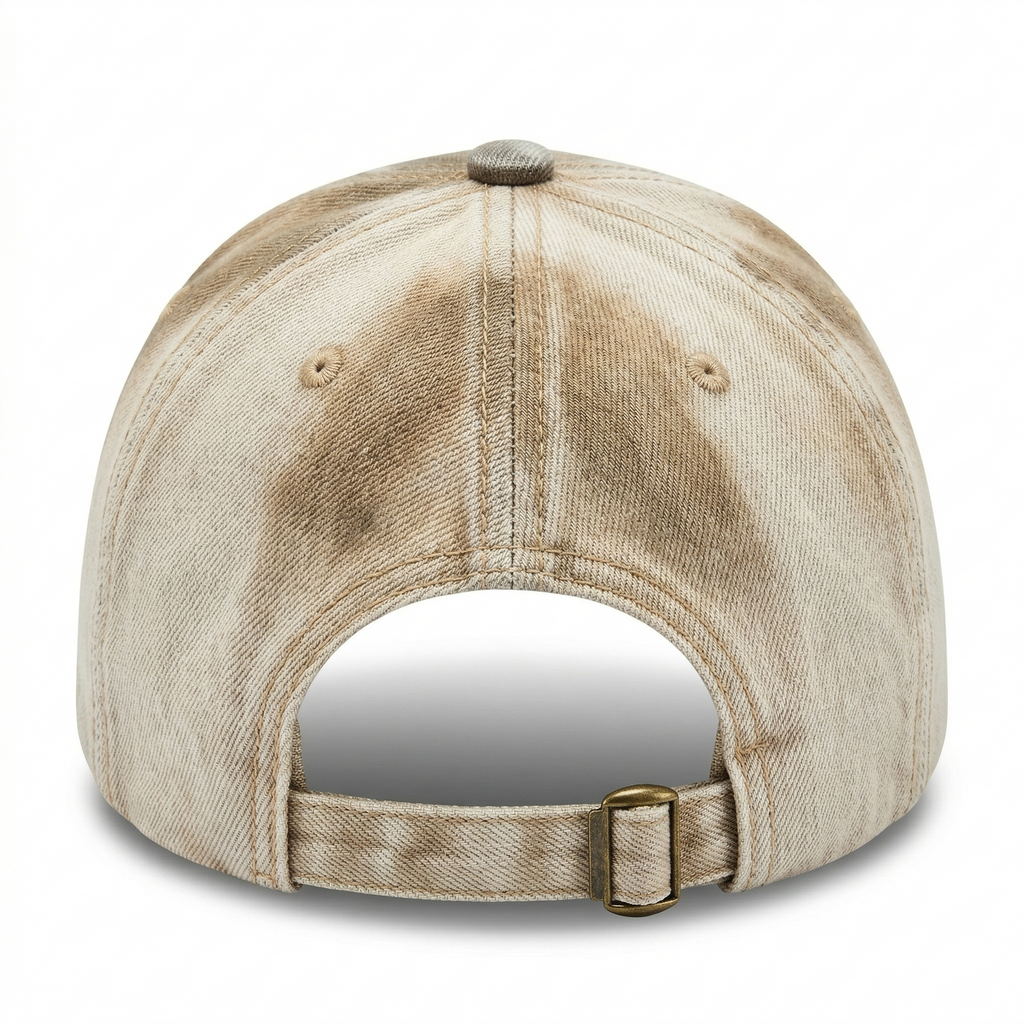 Distressed Gradient Denim Cap — Adjustable Sunshade Hat