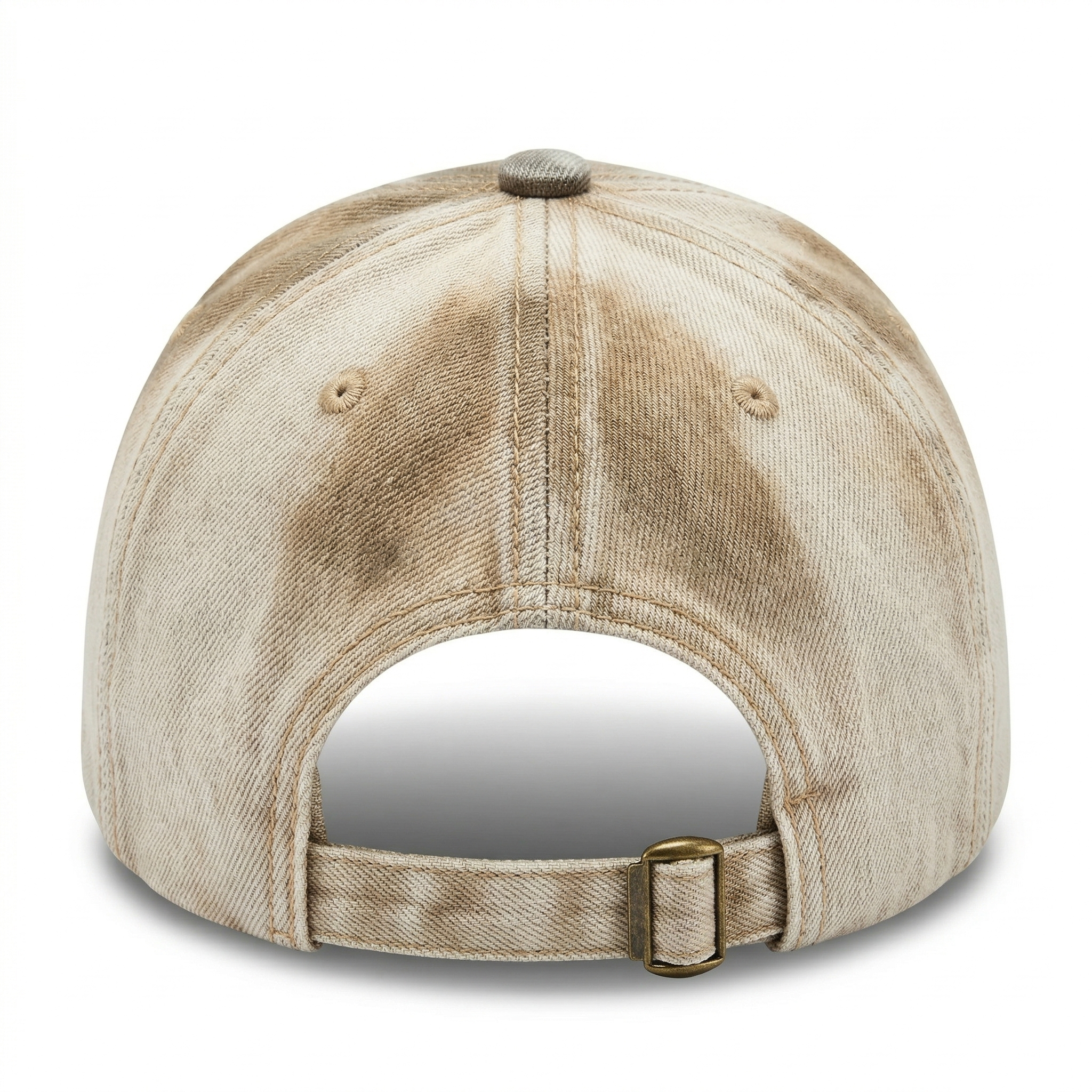 Distressed Gradient Denim Cap — Adjustable Sunshade Hat